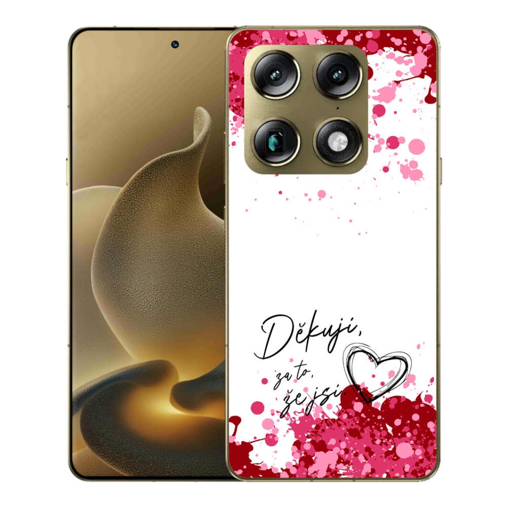 Gélový kryt mmCase na Motorola Signature - zamilovaný text 2 biele pozadie