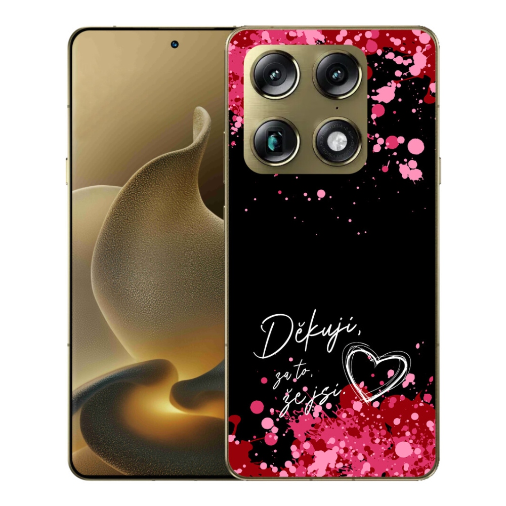 Gélový kryt mmCase na Motorola Signature - zamilovaný text 2 čierne pozadie