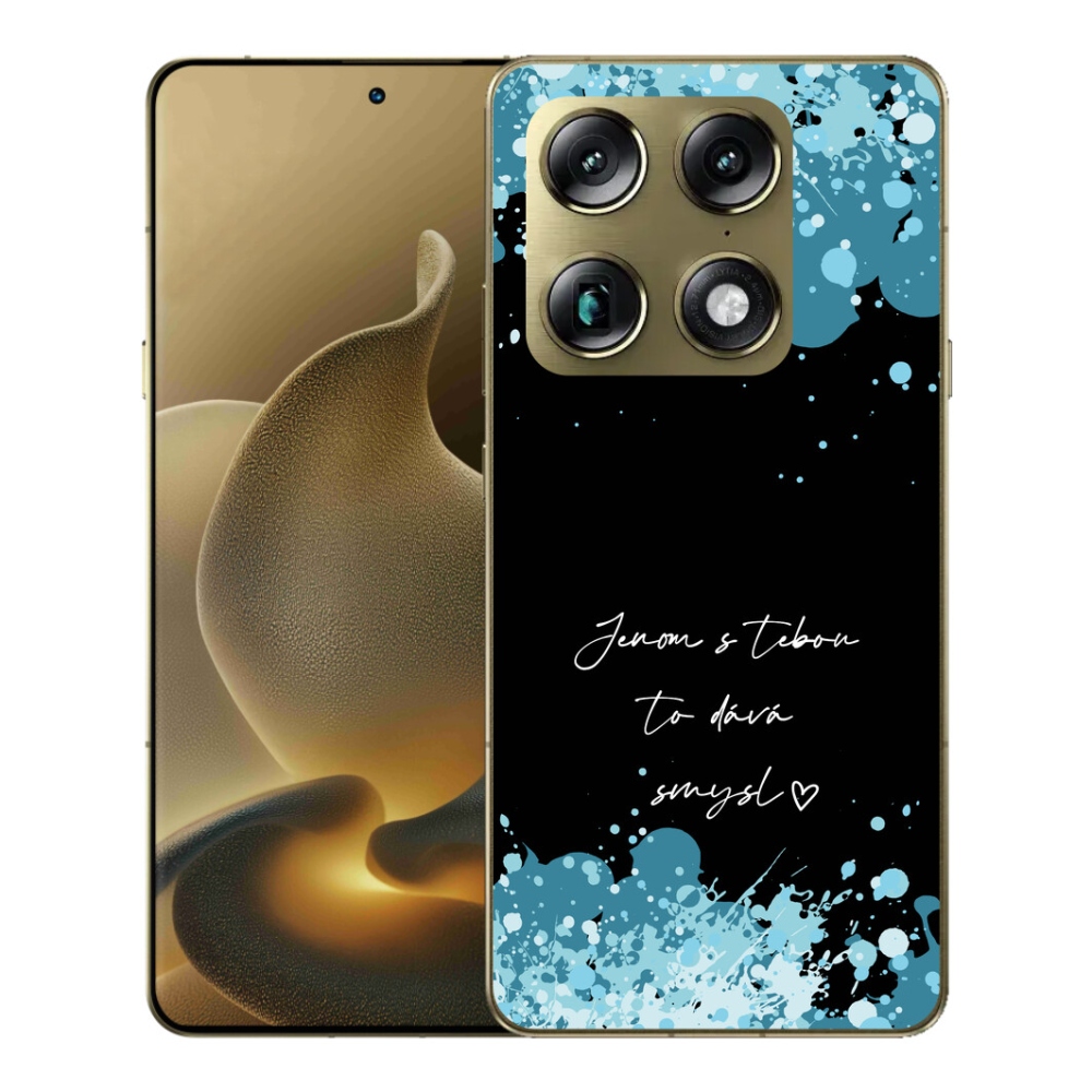 Gélový kryt mmCase na Motorola Signature - zamilovaný text čierne pozadie