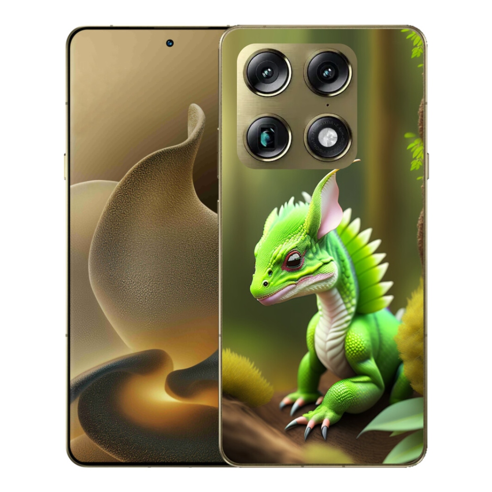 Gélový kryt mmCase na Motorola Signature - zelený dráčik