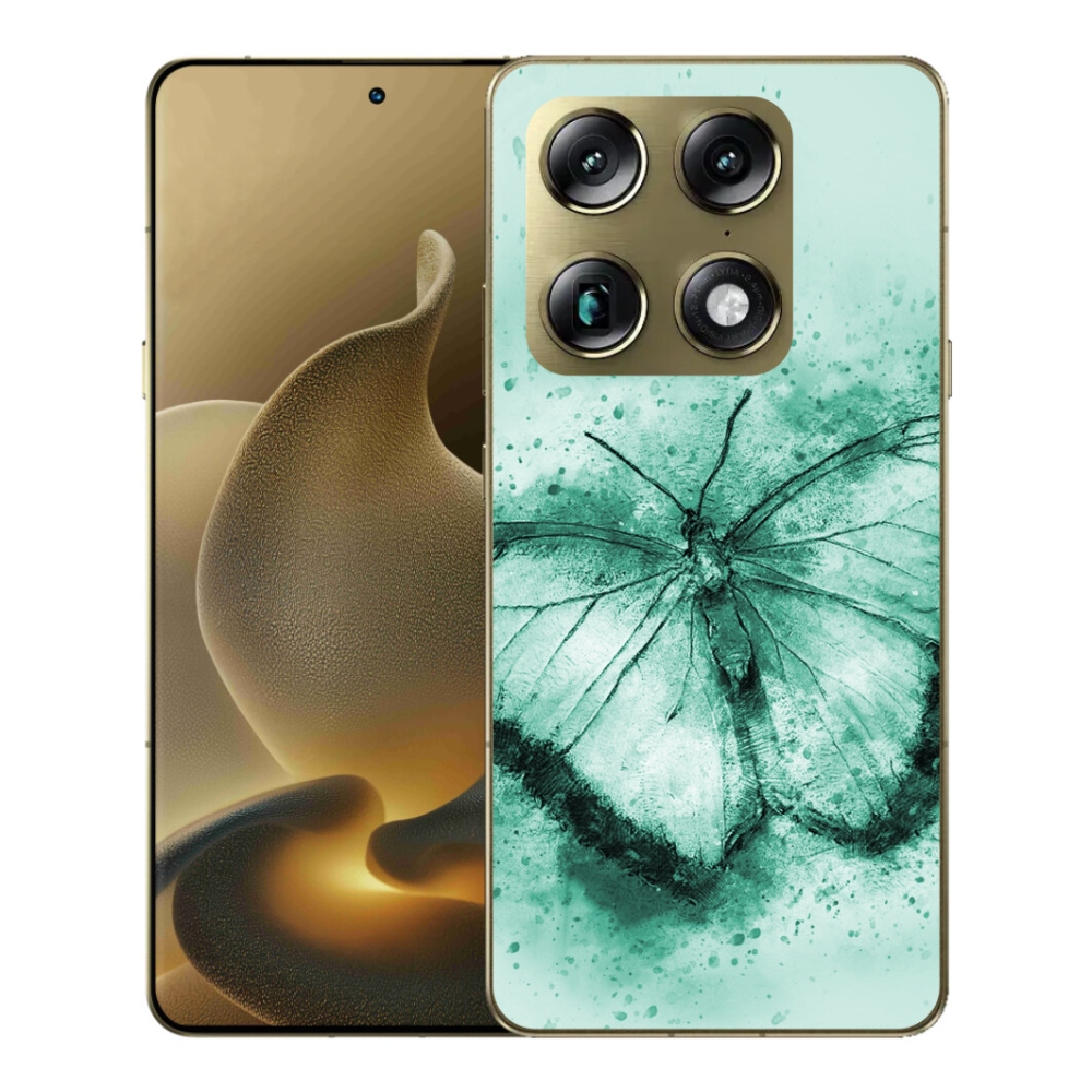 Gélový kryt mmCase na Motorola Signature - zelený motýľ