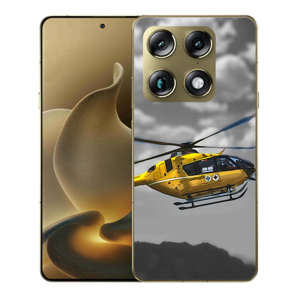Gélový kryt mmCase na Motorola Signature - žltá helikoptéra
