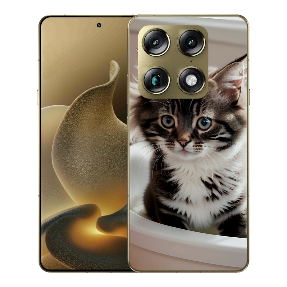 Gélový kryt mmCase na Motorola Signature - zvedavé mačiatko