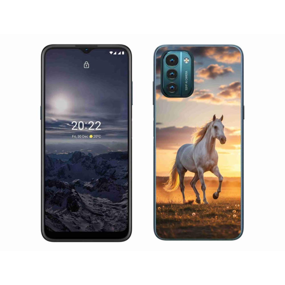 Gélový kryt mmCase na Nokia G11/G21 - bežiaci biely kôň 2