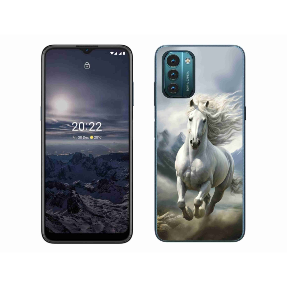 Gélový kryt mmCase na Nokia G11/G21 - bežiaci biely kôň 3