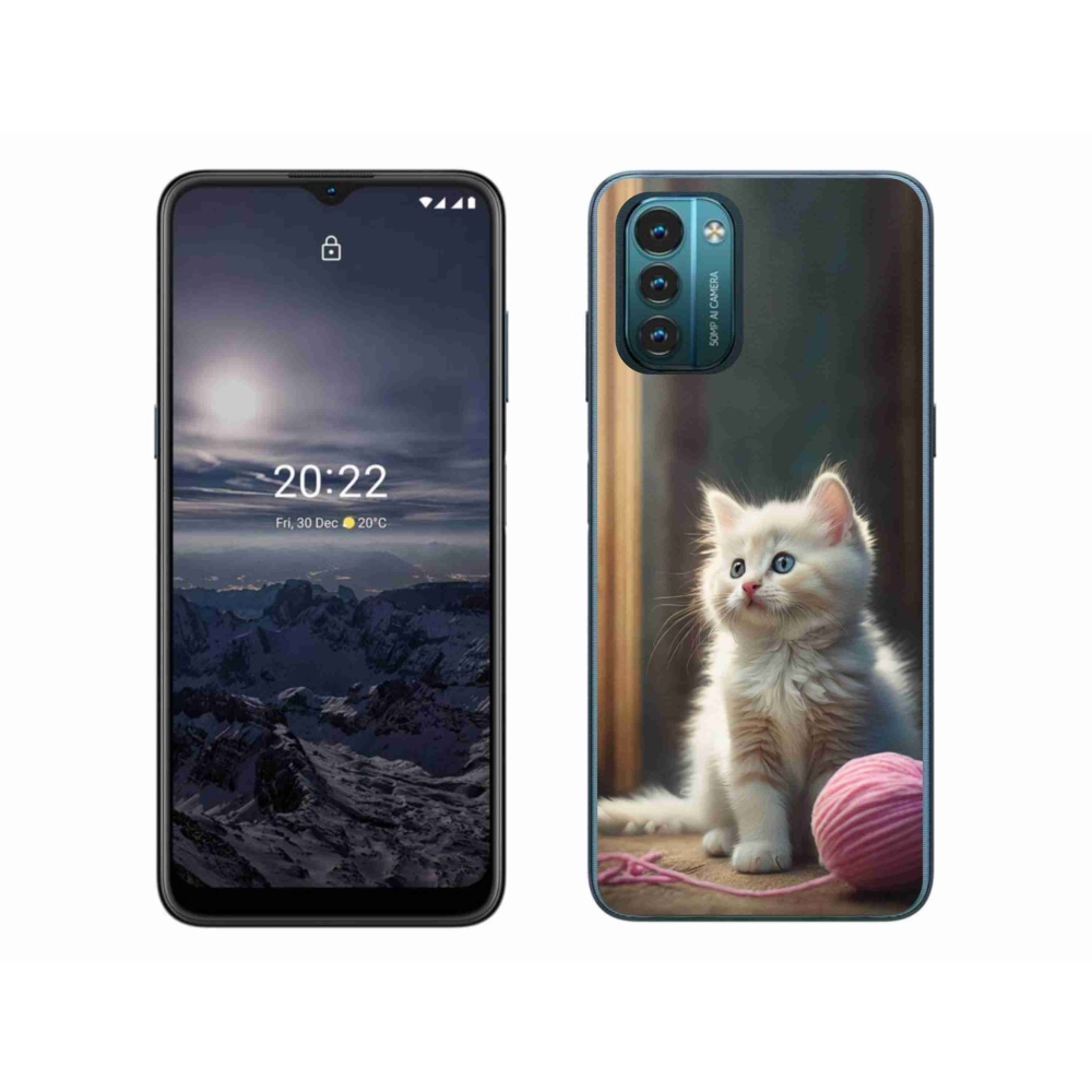 Gélový kryt mmCase na Nokia G11/G21 - biele mačiatko 2