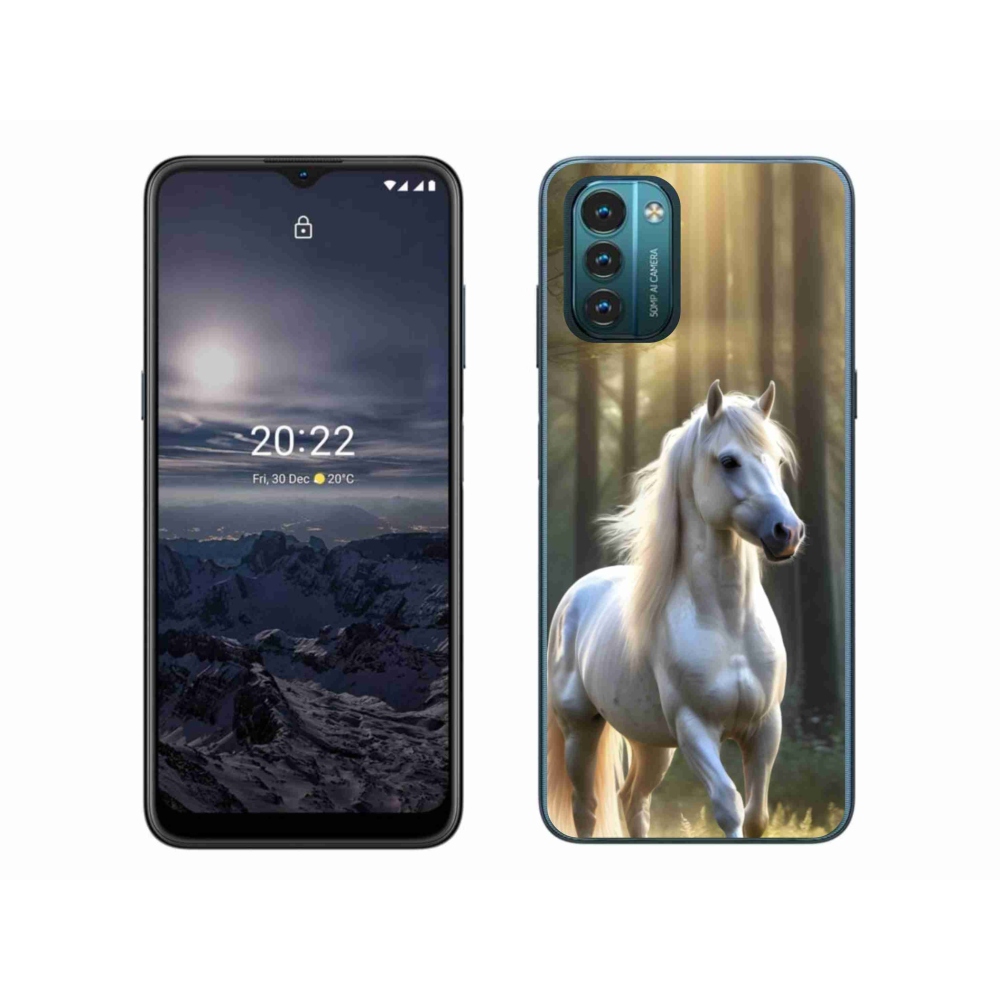 Gélový kryt mmCase na Nokia G11/G21 - biely kôň 3