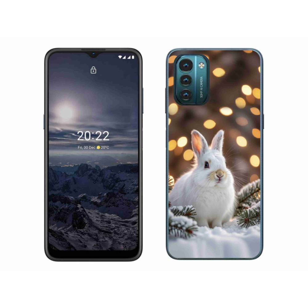 Gélový kryt mmCase na Nokia G11/G21 - biely zajac