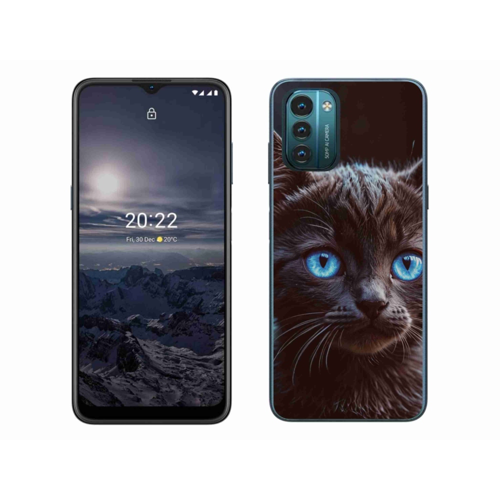 Gélový kryt mmCase na Nokia G11/G21 - čierne mačiatko 2