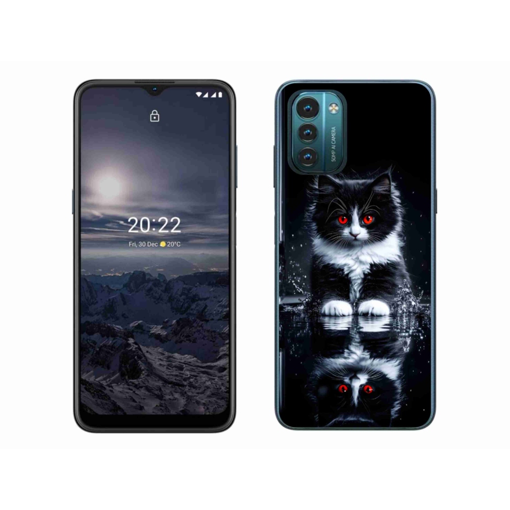 Gélový kryt mmCase na Nokia G11/G21 - čiernobiele mačiatko