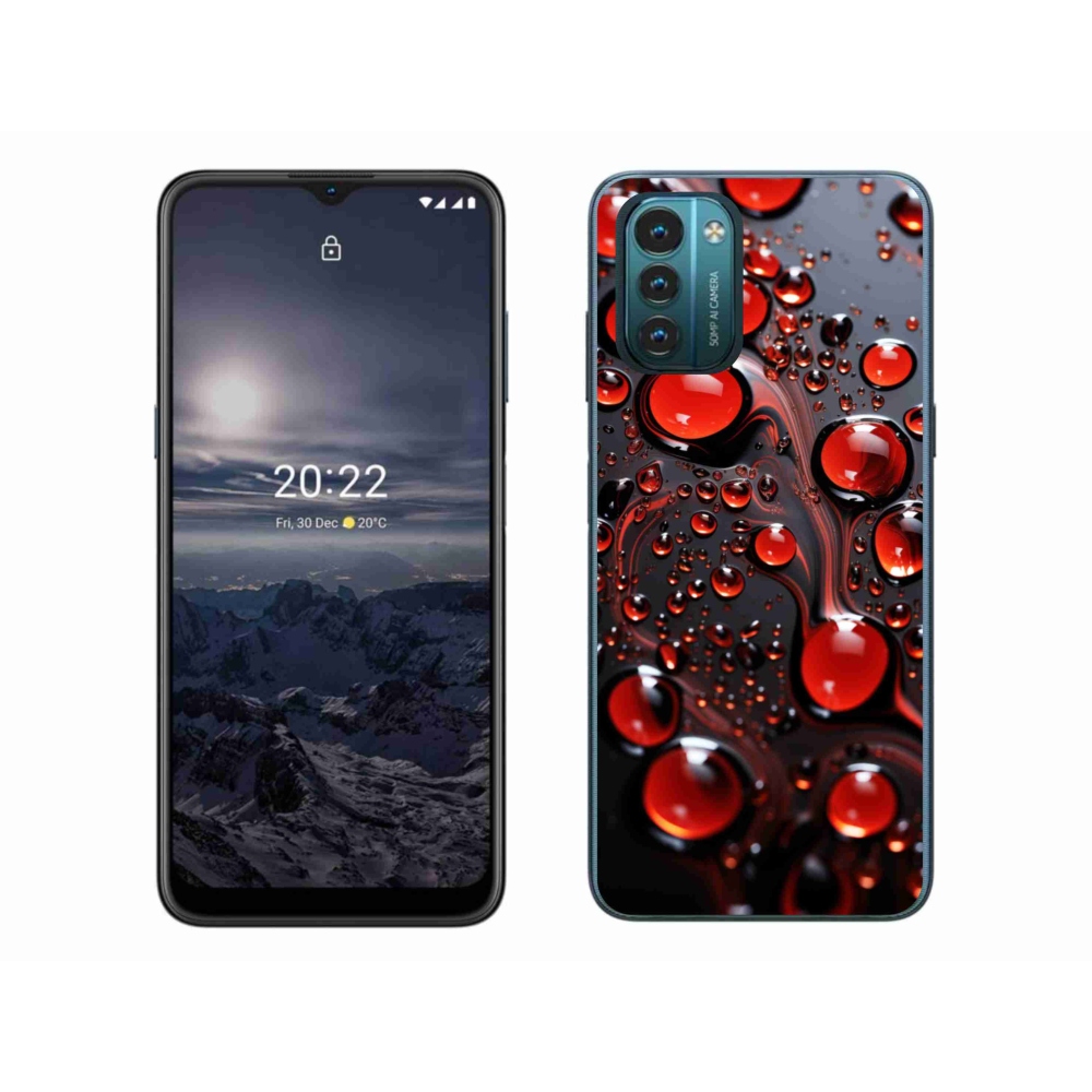 Gélový kryt mmCase na Nokia G11/G21 - červené kvapky 2