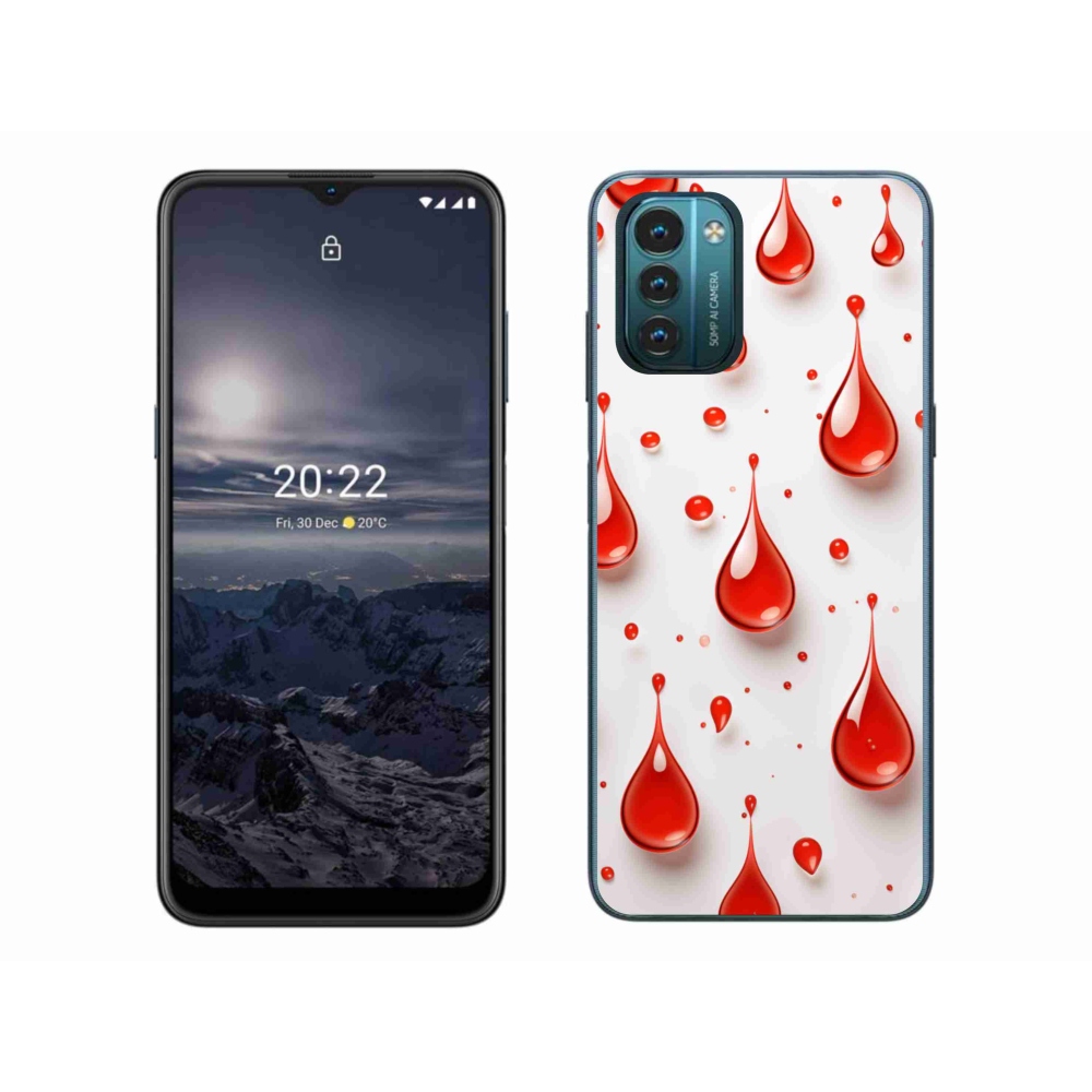 Gélový kryt mmCase na Nokia G11/G21 - červené kvapky