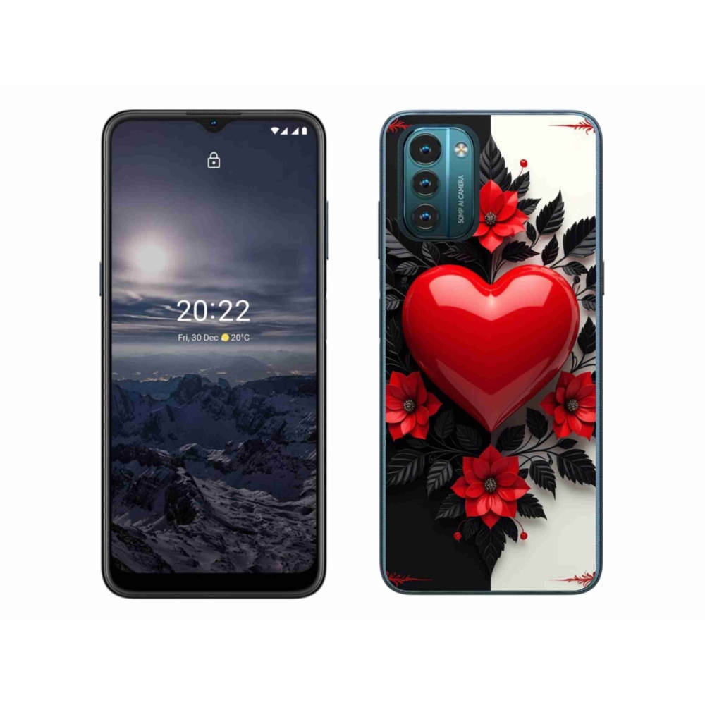 Gélový kryt mmCase na Nokia G11/G21 - červené srdce