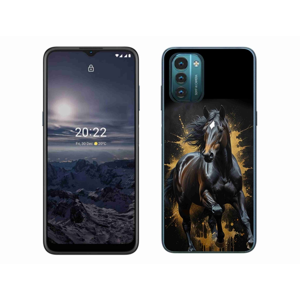 Gélový kryt mmCase na Nokia G11/G21 - elegantný čierny žrebec
