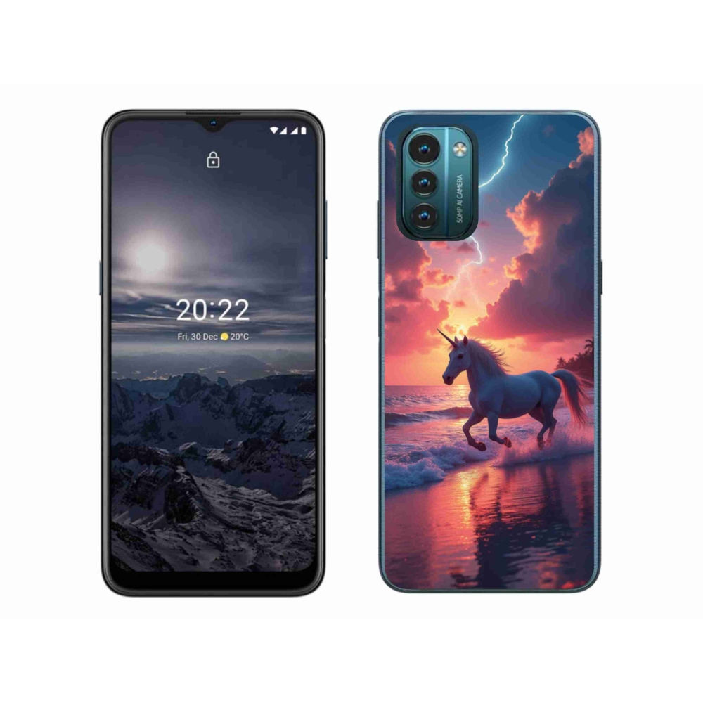 Gélový kryt mmCase na Nokia G11/G21 - jednorožec na pláži