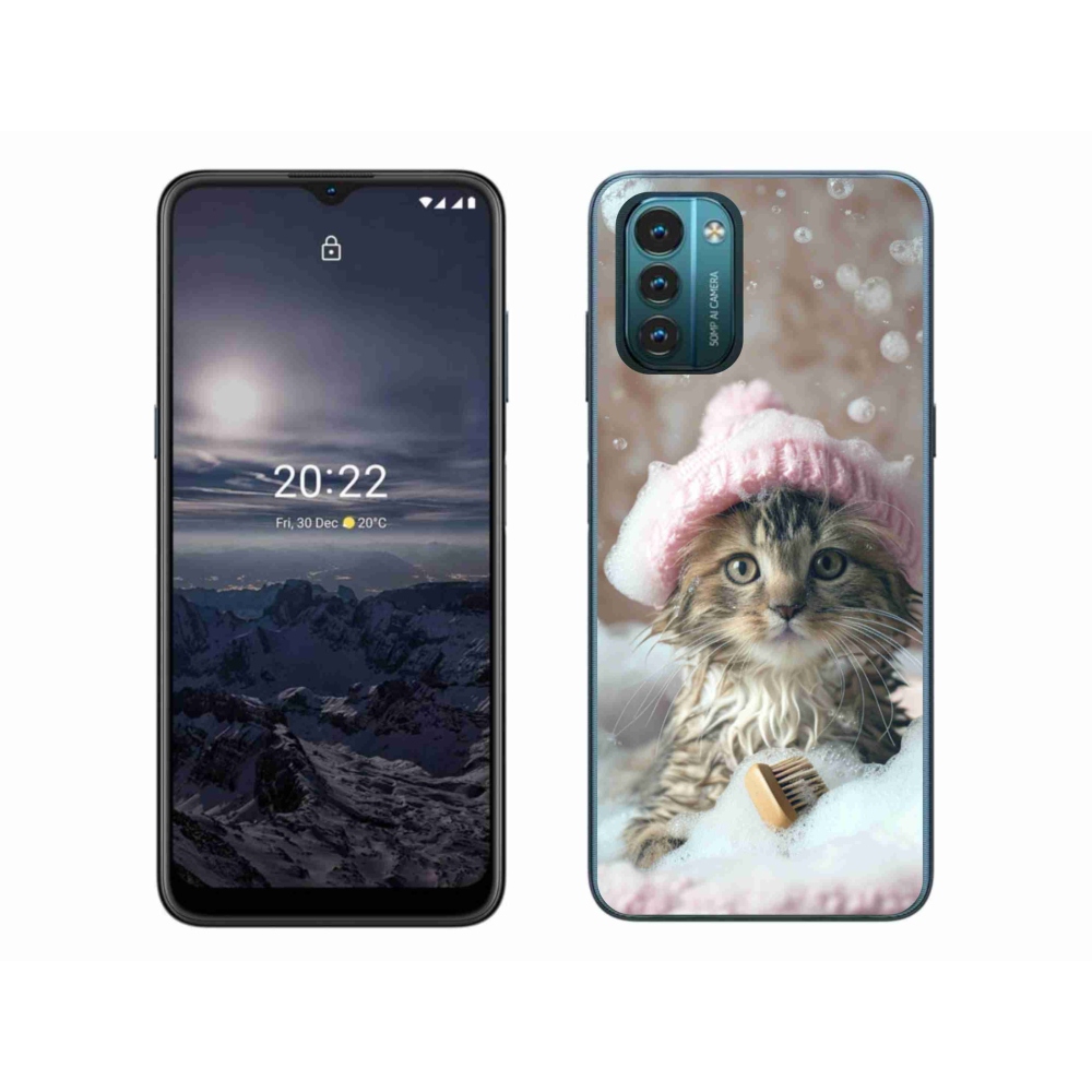 Gélový kryt mmCase na Nokia G11/G21 - mačiatko a kúpeľ