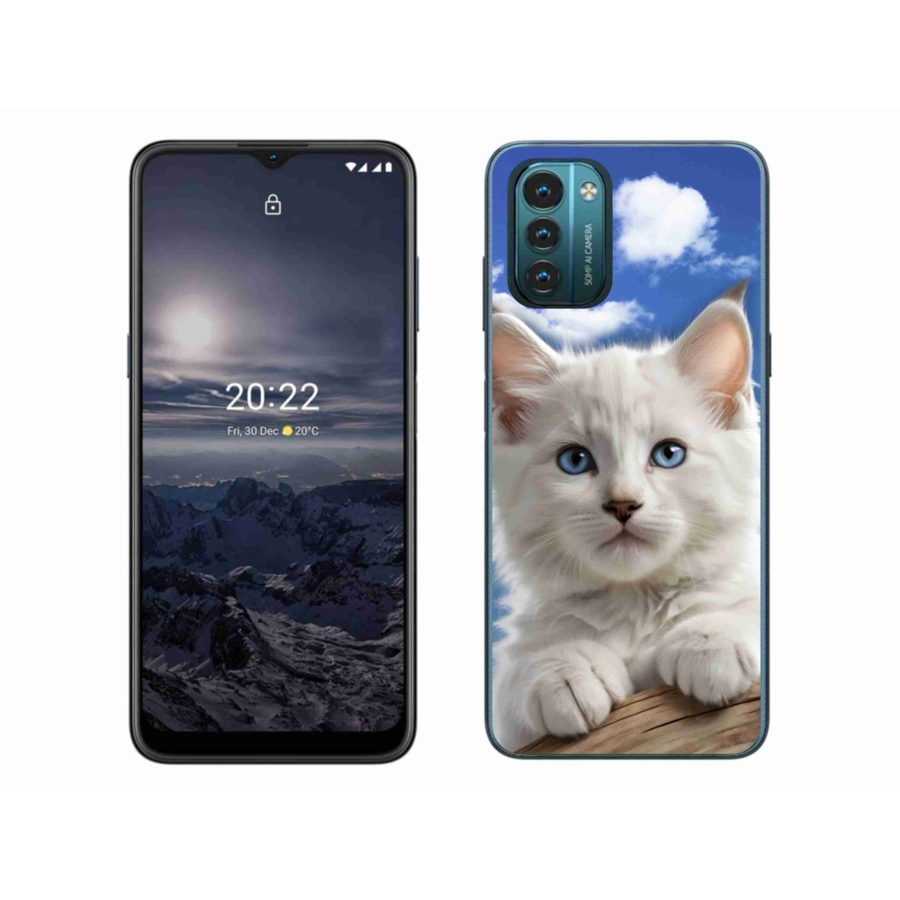 Gélový kryt mmCase na Nokia G11/G21 - mačiatko a oblaky