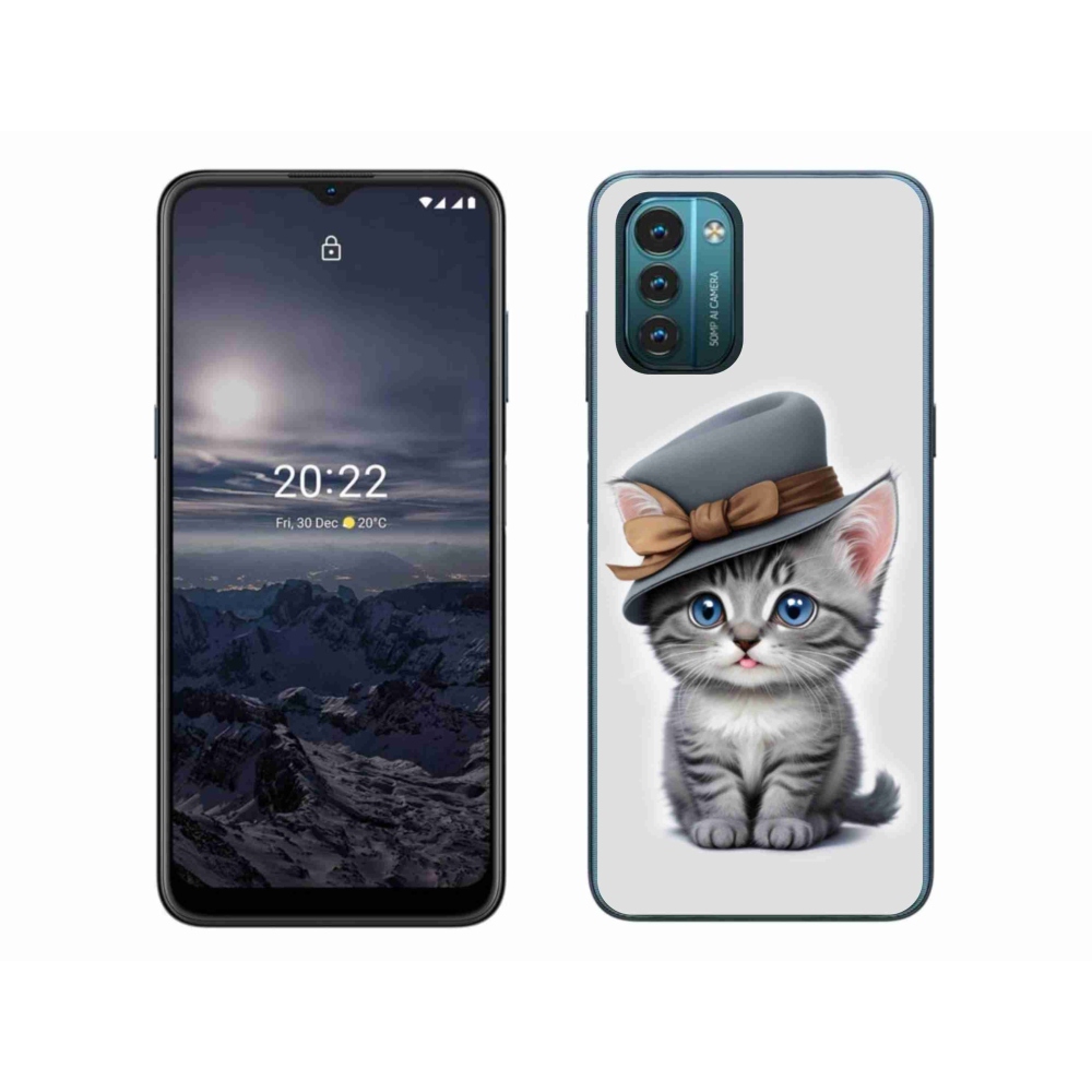 Gélový kryt mmCase na Nokia G11/G21 - mačiatko s klobúkom