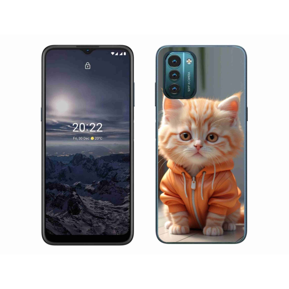 Gélový kryt mmCase na Nokia G11/G21 - mačiatko v mikine