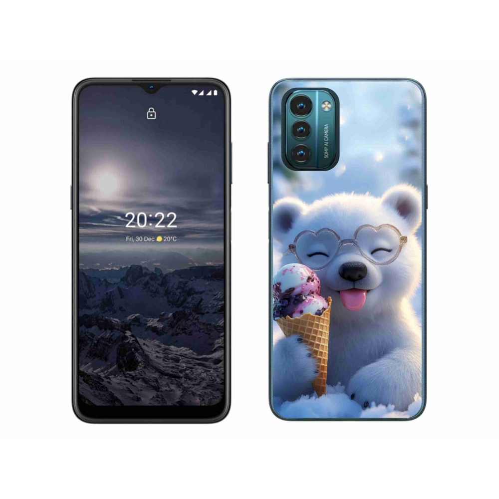 Gélový kryt mmCase na Nokia G11/G21 - medvedík so zmrzlinou