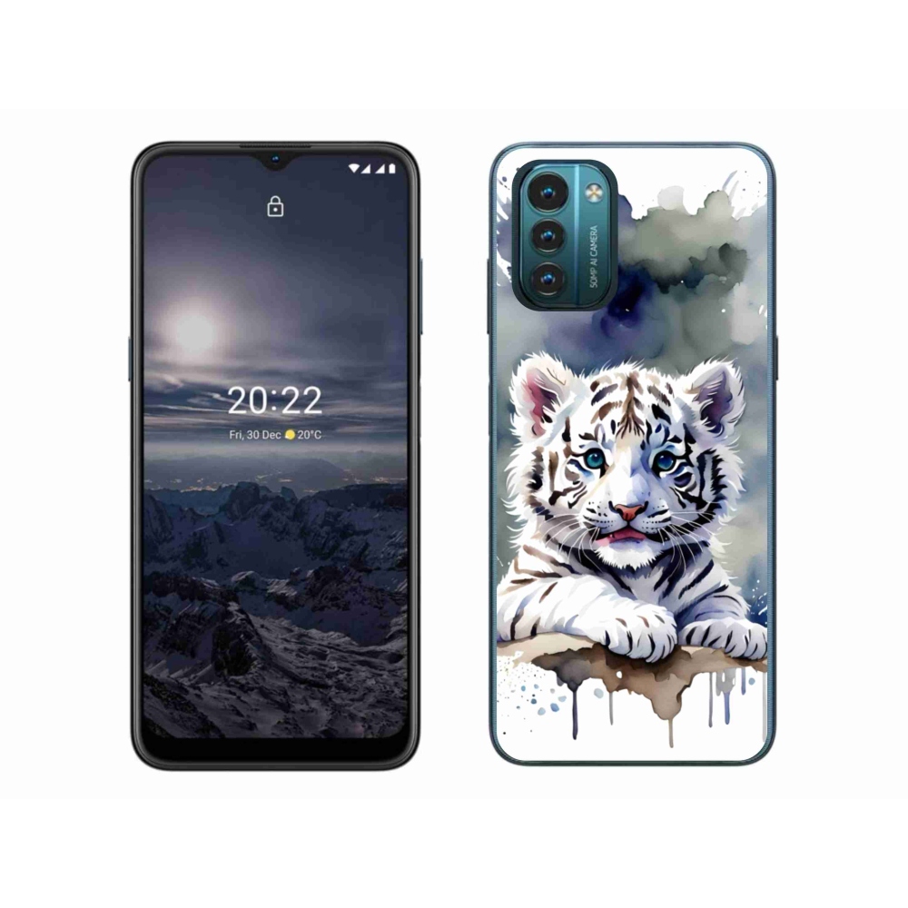Gélový kryt mmCase na Nokia G11/G21 - mláďa bieleho tigra