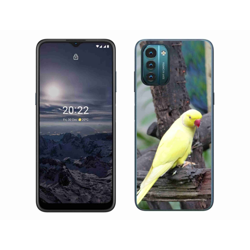 Gélový kryt mmCase na Nokia G11/G21 - papagáj alexander žltý