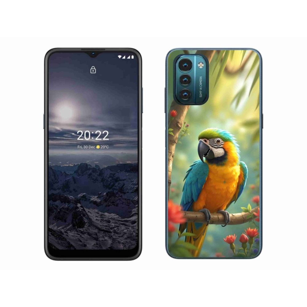 Gélový kryt mmCase na Nokia G11/G21 - papagáj ara modrožltá
