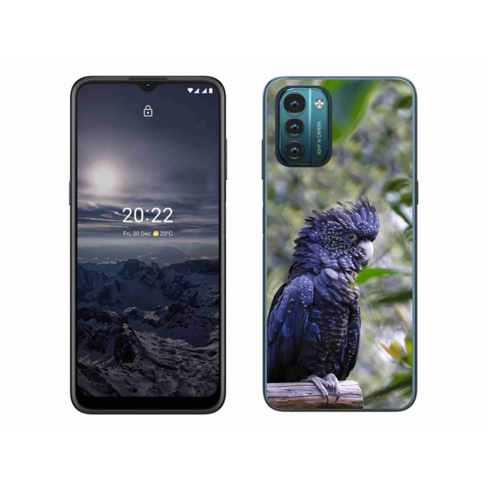Gélový kryt mmCase na Nokia G11/G21 - papagáj kakadu čierny