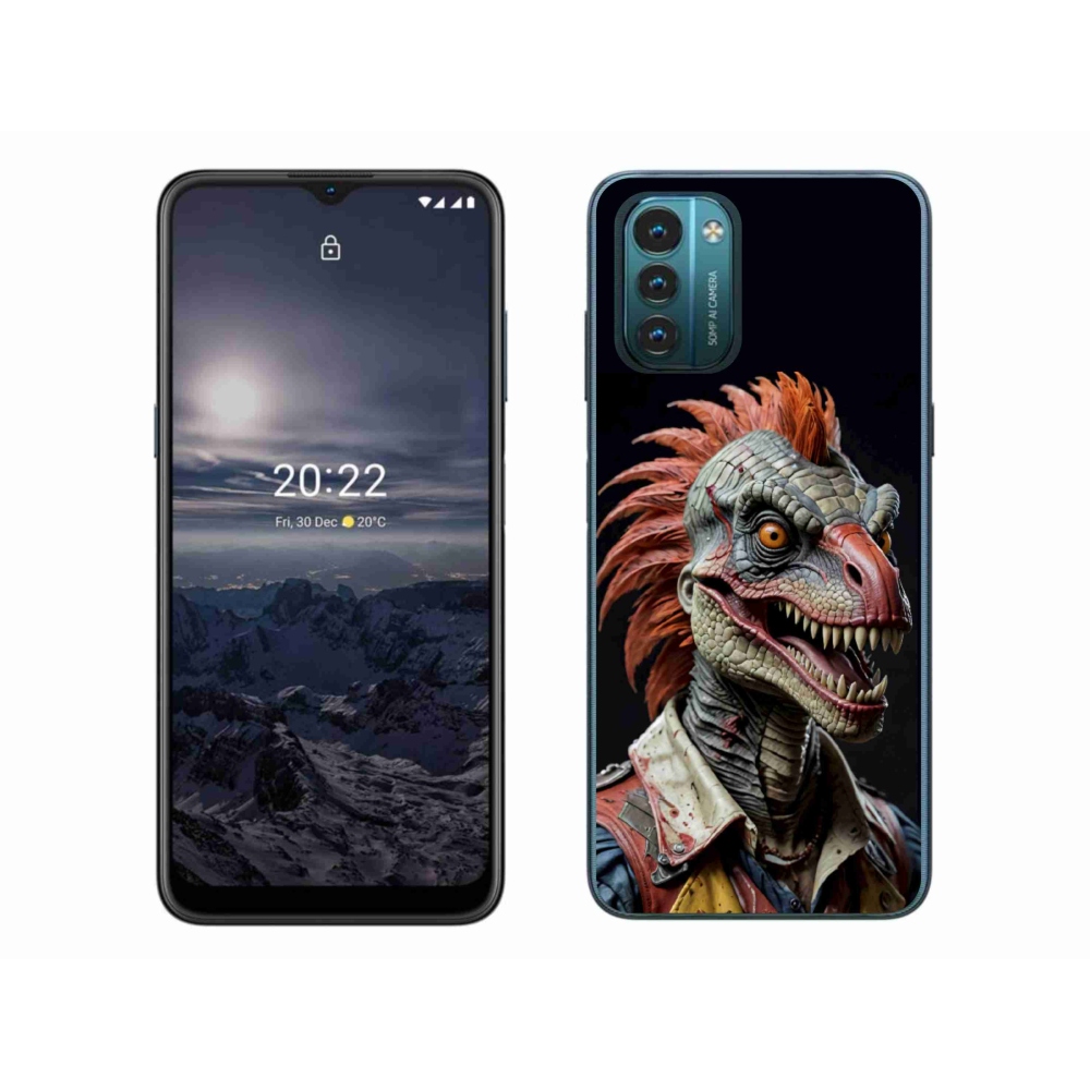 Gélový kryt mmCase na Nokia G11/G21 - punk dinosaurus
