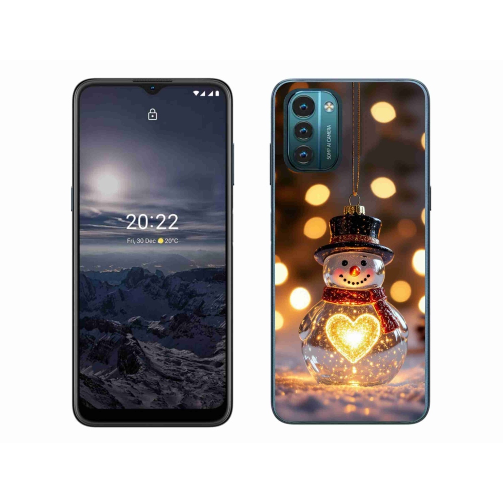 Gélový kryt mmCase na Nokia G11/G21 - svietiaci vianočný snehuliak