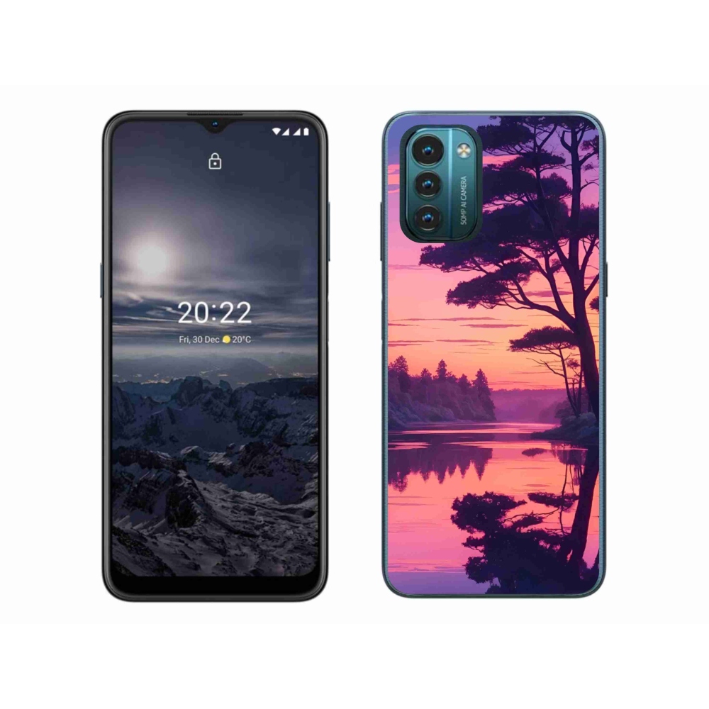 Gélový kryt mmCase na Nokia G11/G21 - západ slnka nad jazerom