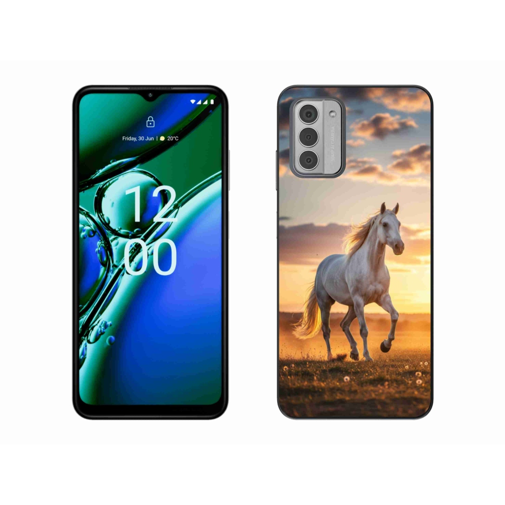 Gélový kryt mmCase na Nokia G42 - bežiaci biely kôň 2