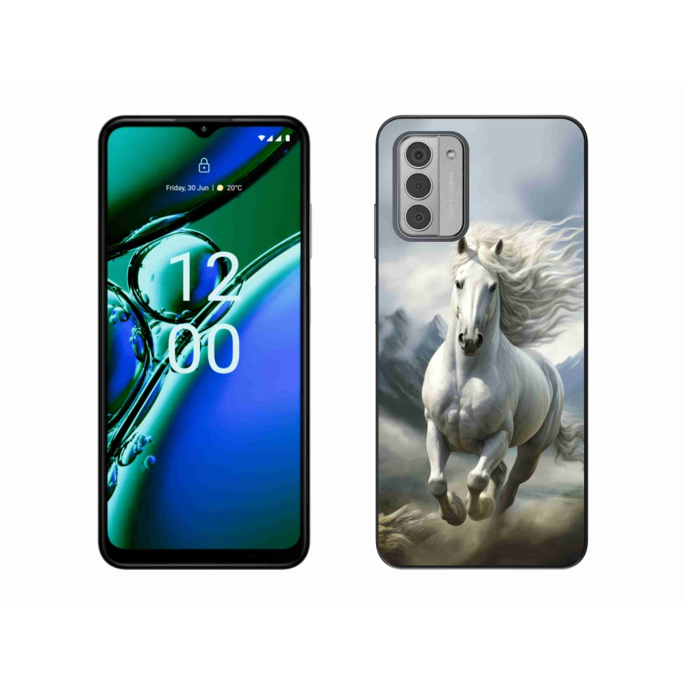 Gélový kryt mmCase na Nokia G42 - bežiaci biely kôň 3