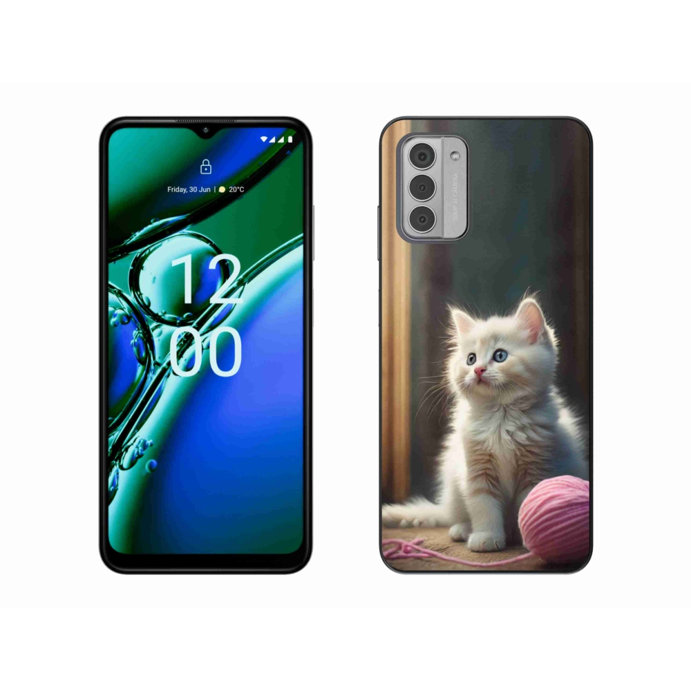 Gélový kryt mmCase na Nokia G42 - biele mačiatko 2