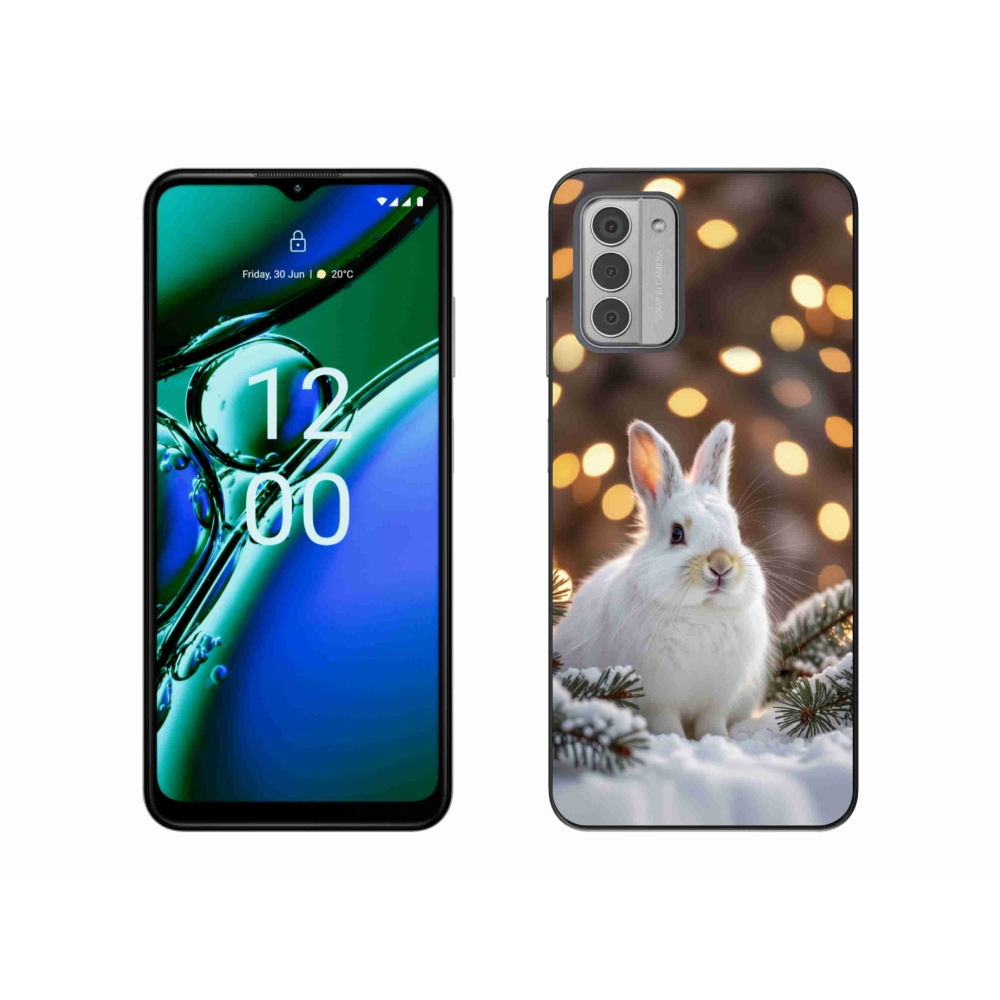 Gélový kryt mmCase na Nokia G42 - biely zajac