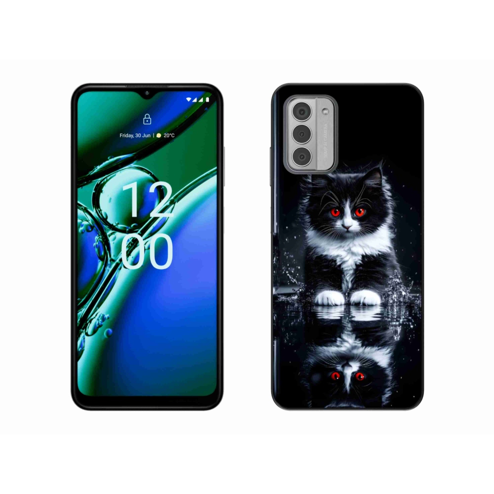 Gélový kryt mmCase na Nokia G42 - čiernobiele mačiatko