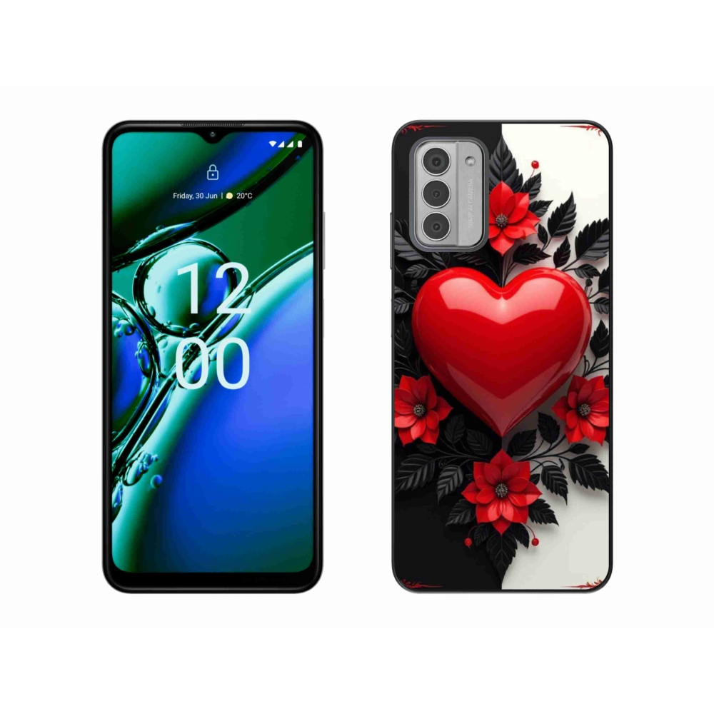 Gélový kryt mmCase na Nokia G42 - červené srdce