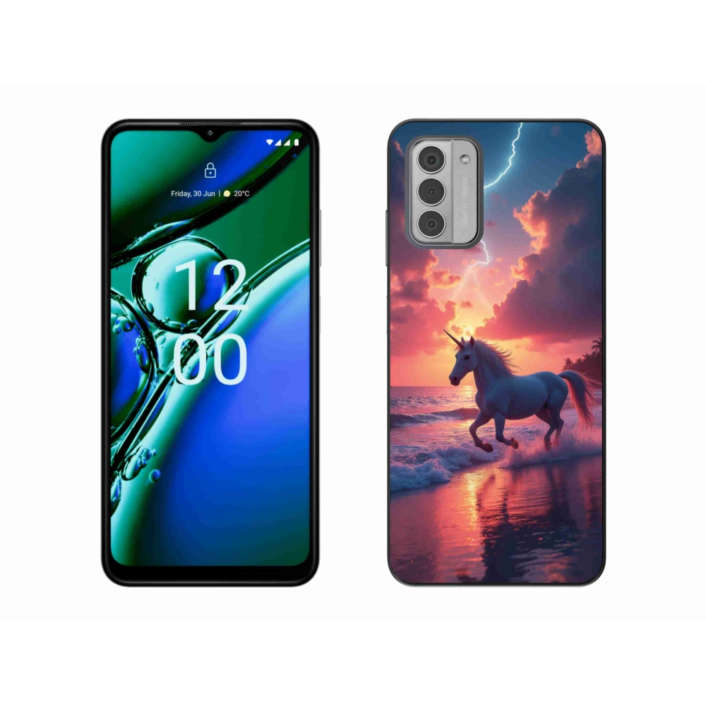 Gélový kryt mmCase na Nokia G42 - jednorožec na pláži