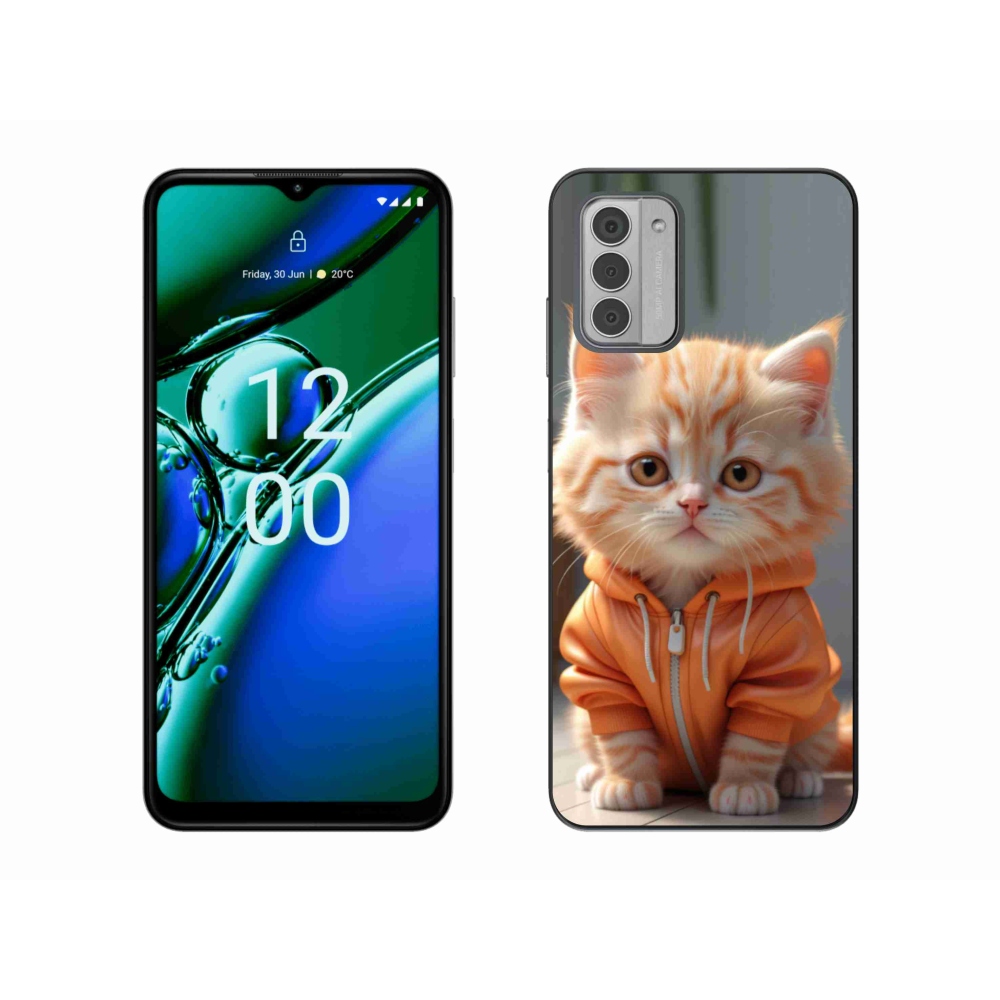 Gélový kryt mmCase na Nokia G42 - mačiatko v mikine