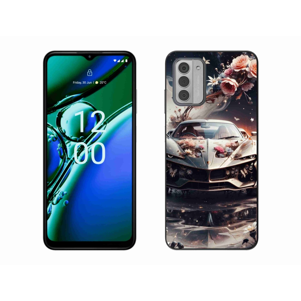 Gélový kryt mmCase na Nokia G42 - kvetinové športové vozidlo