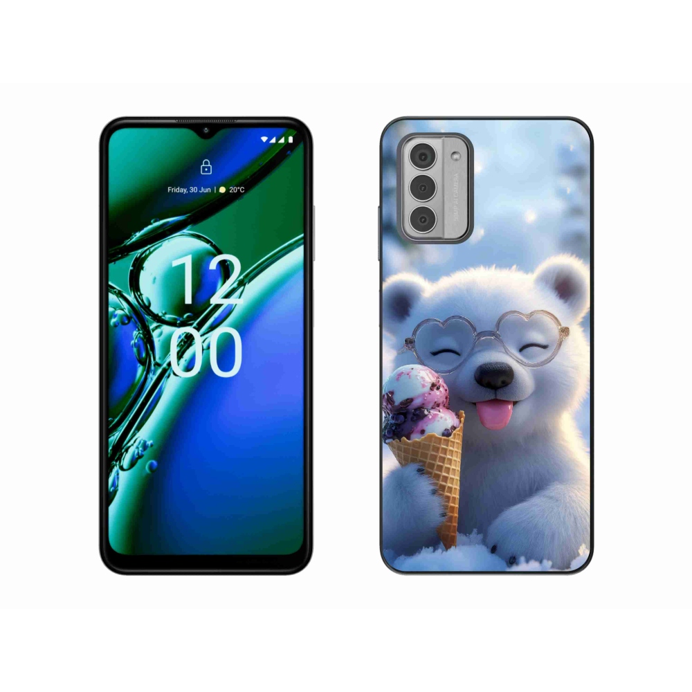 Gélový kryt mmCase na Nokia G42 - medvedík so zmrzlinou