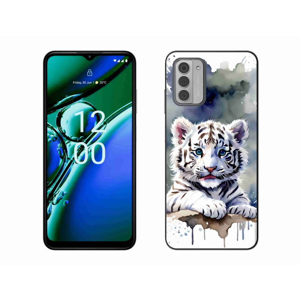 Gélový kryt mmCase na Nokia G42 - mláďa bieleho tigra