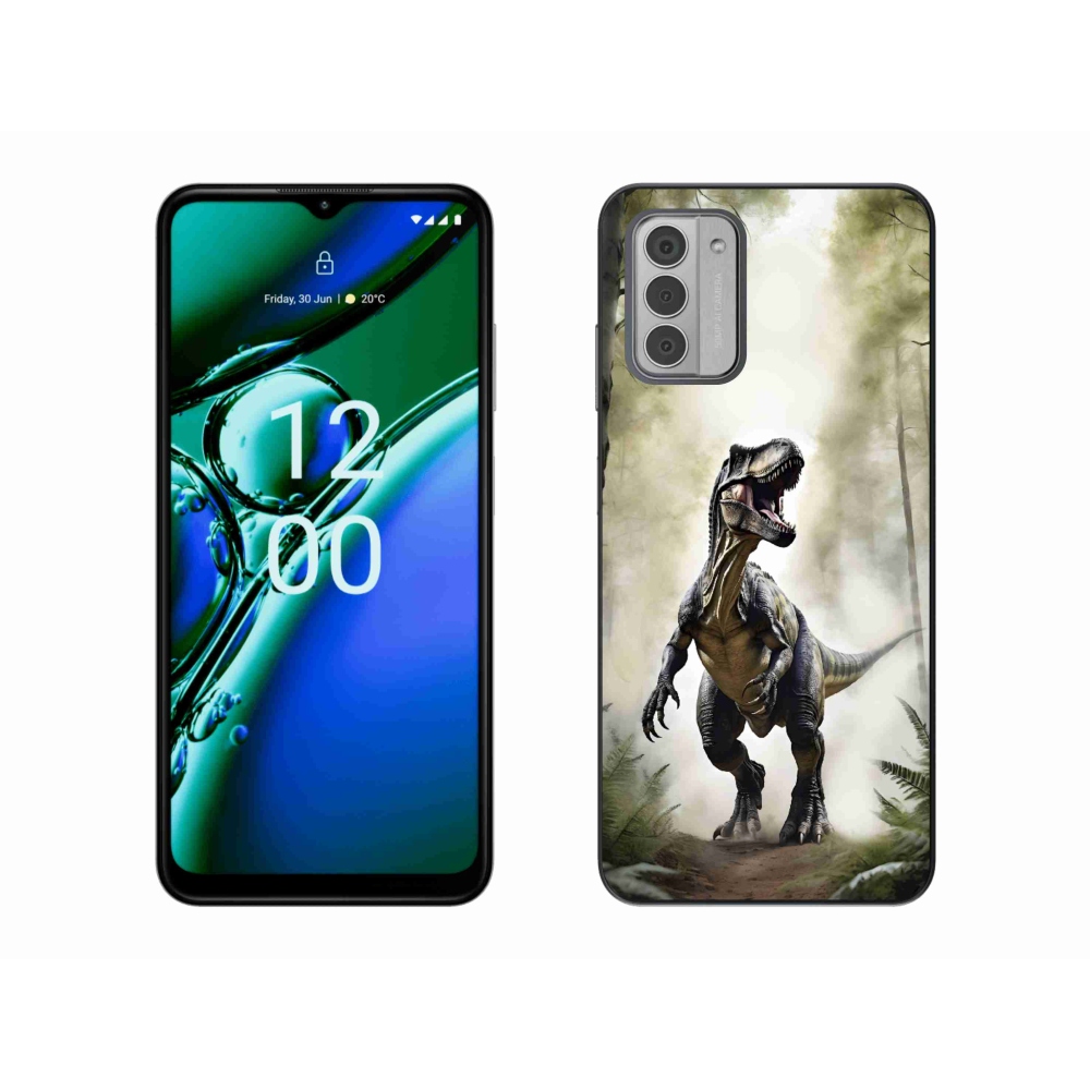 Gélový kryt mmCase na Nokia G42 - naštvaný T-Rex