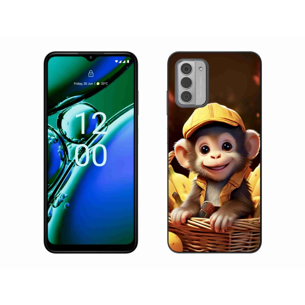 Gélový kryt mmCase na Nokia G42 - opice v košíku