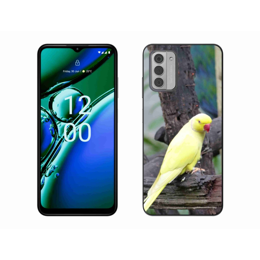 Gélový kryt mmCase na Nokia G42 - papagáj alexander žltý