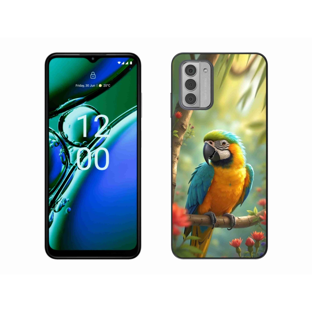 Gélový kryt mmCase na Nokia G42 - papagáj ara modrožltá