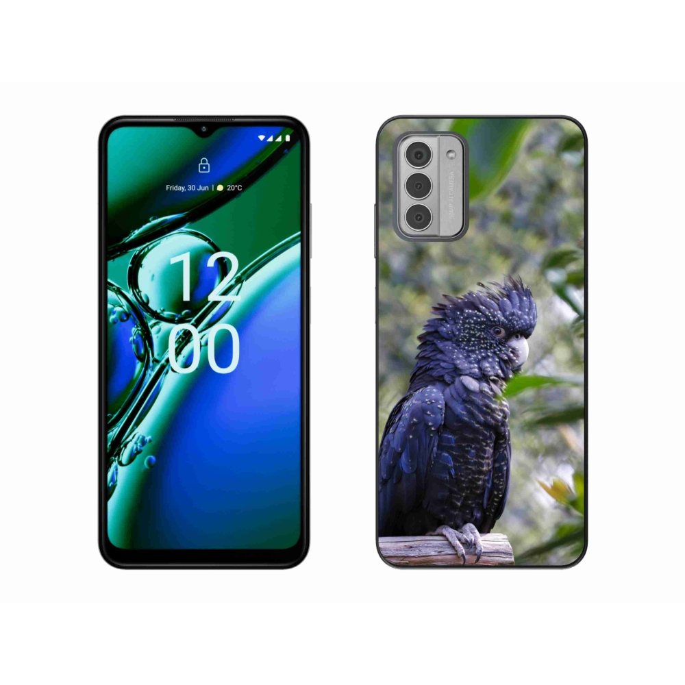 Gélový kryt mmCase na Nokia G42 - papagáj kakadu čierny