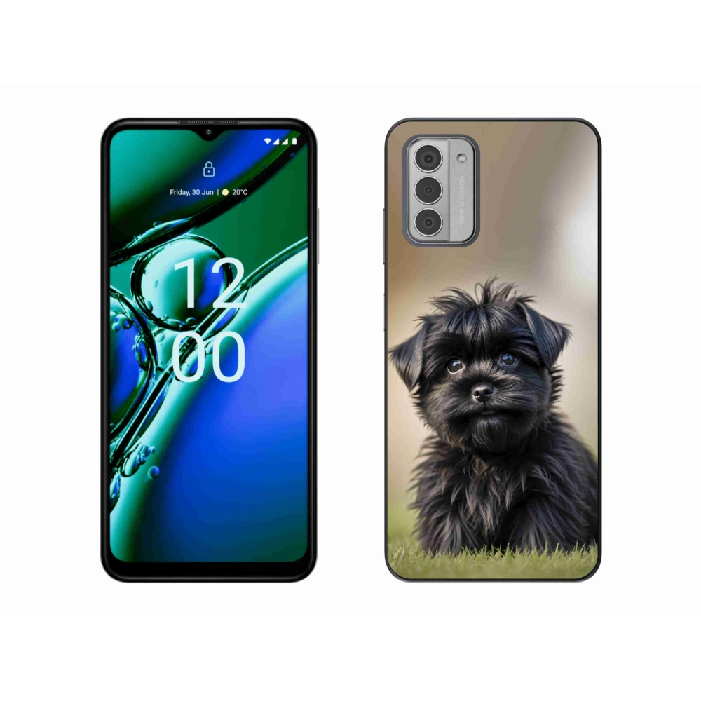 Gélový kryt mmCase na Nokia G42 - roztomilý čierny psík