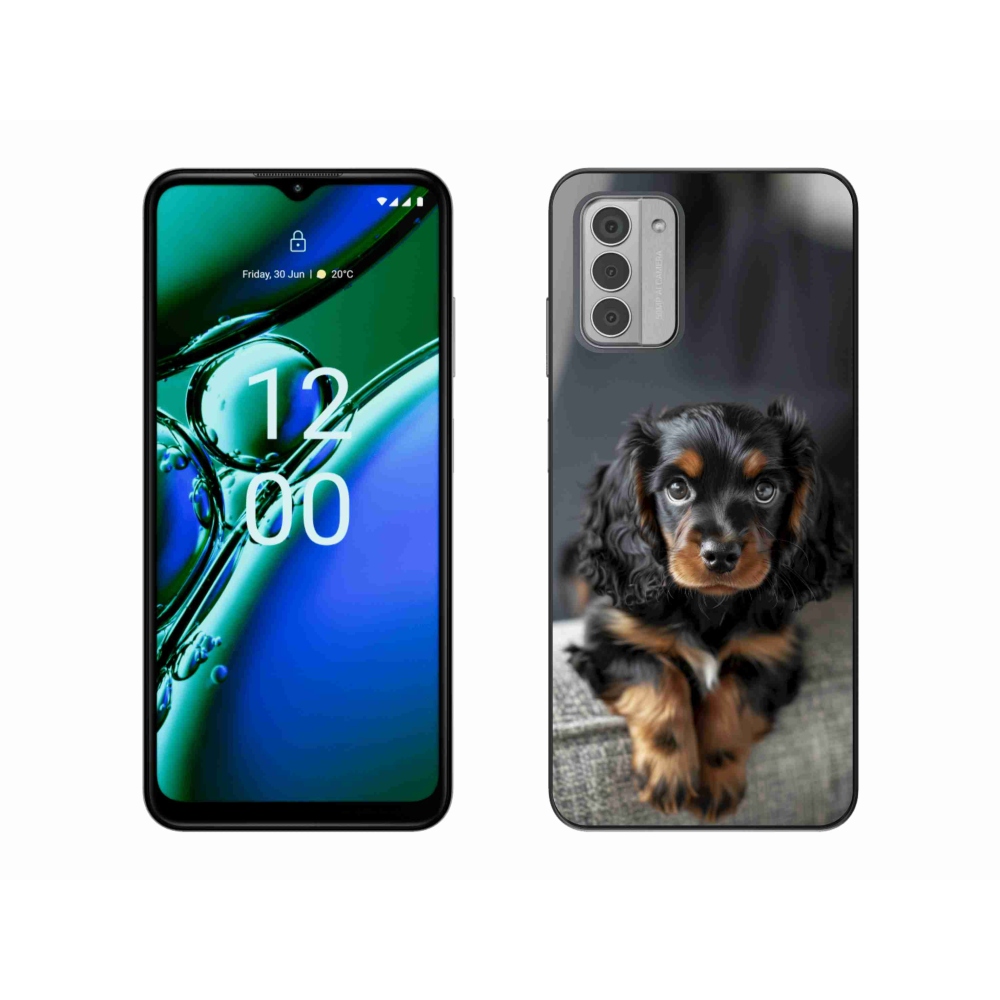 Gélový kryt mmCase na Nokia G42 - roztomilý dlhosrstý jazvečík