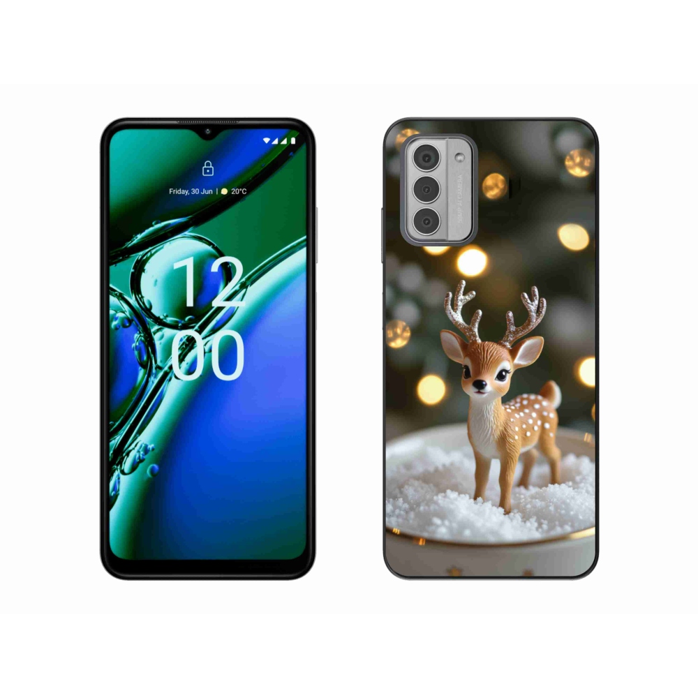 Gélový kryt mmCase na Nokia G42 - roztomilý vianočný jeleň